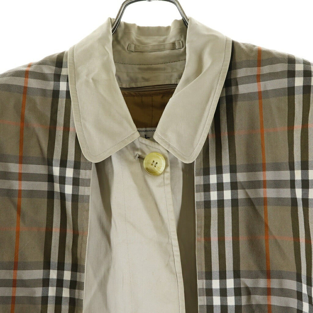 BURBERRY(バーバリー) ステンカラーロングコート ノバチェック ブラウン C-TK83-01601-P
