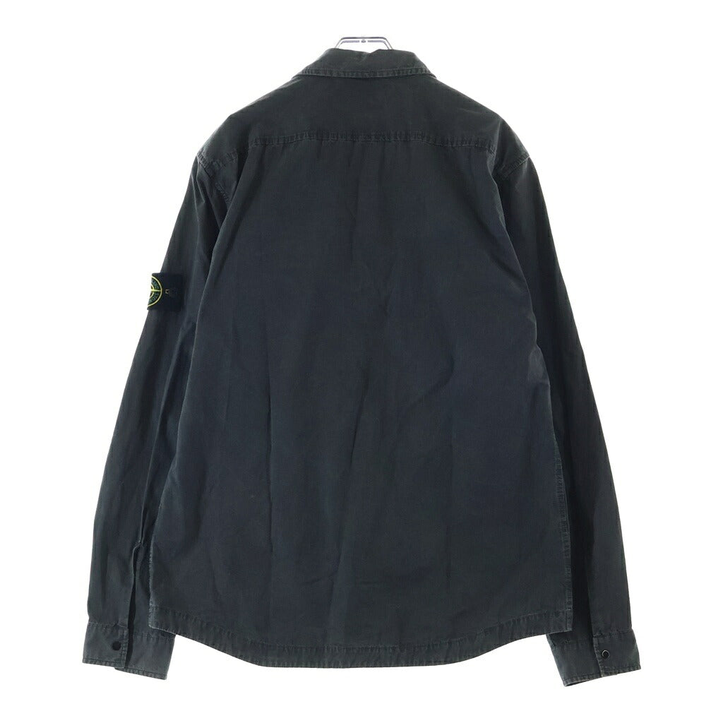 STONE ISLAND(ストーンアイランド) 13SS Garment Dyed ガーメントダイ コットンオーバーシャツ グレー 5815118WN