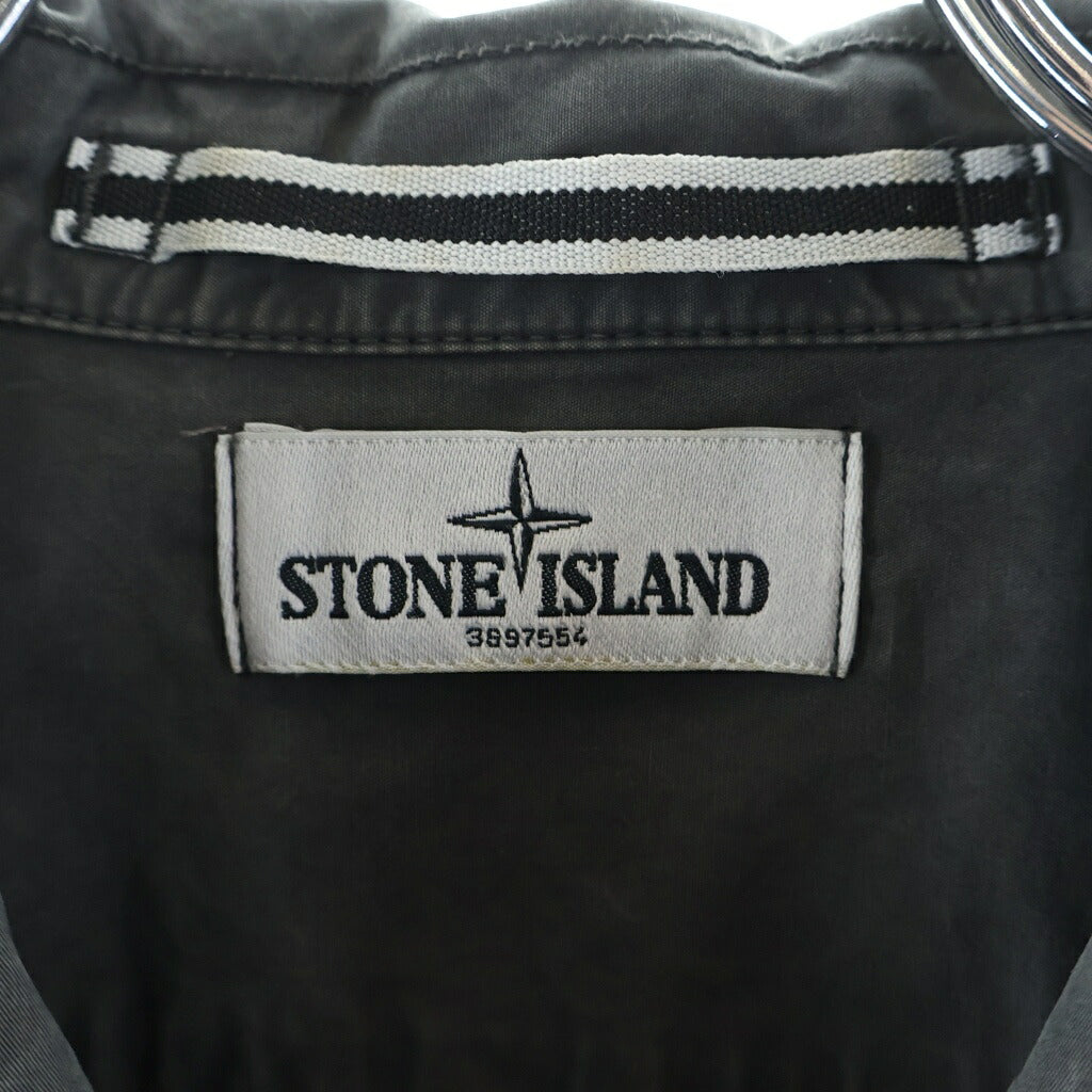 STONE ISLAND(ストーンアイランド) 13SS Garment Dyed ガーメントダイ コットンオーバーシャツ グレー 5815118WN