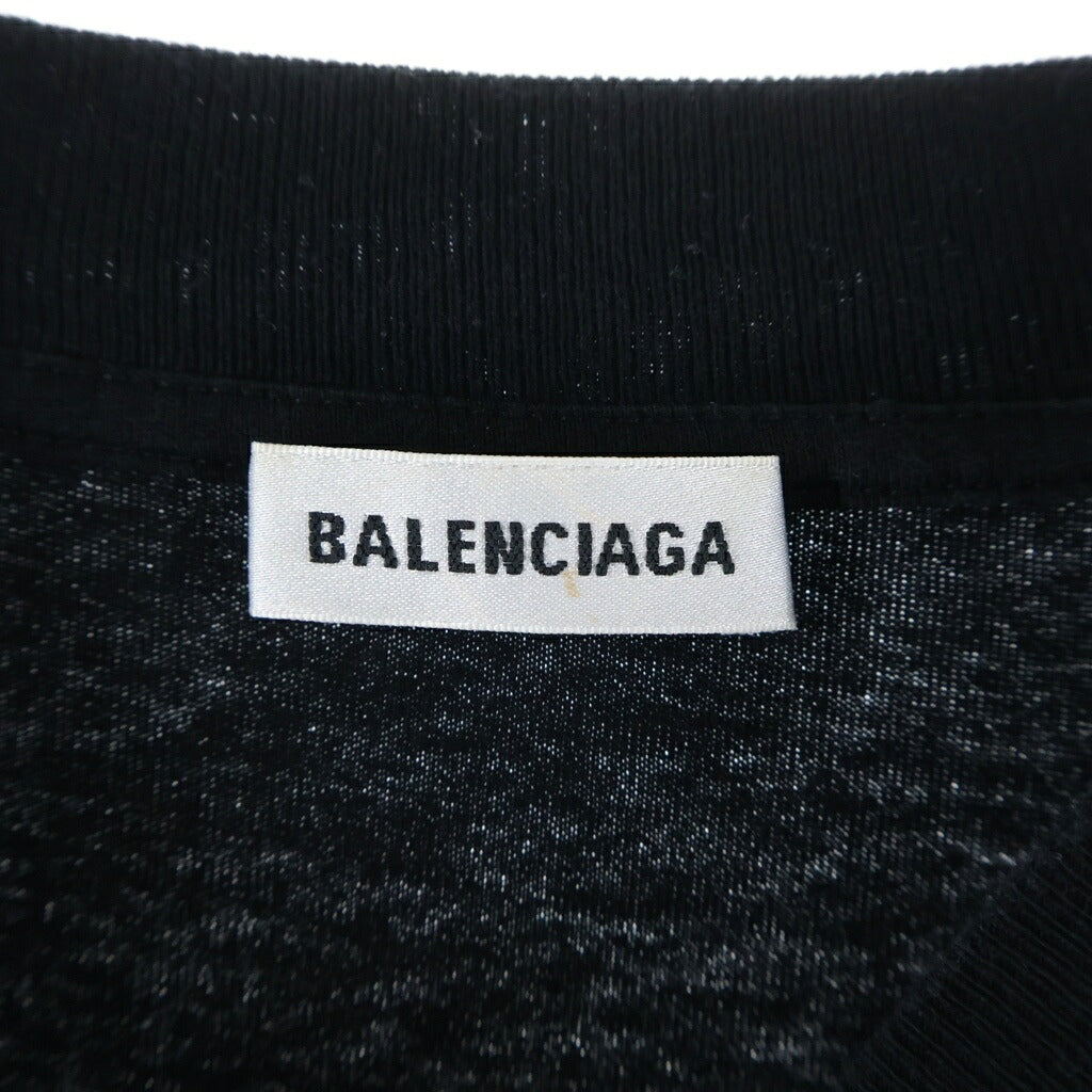 BALENCIAGA(バレンシアガ) 18AW WORLD FOOD PROGRAMME WFPプリント クルーネック半袖Tシャツカットソー ブラック 541705 TCV36
