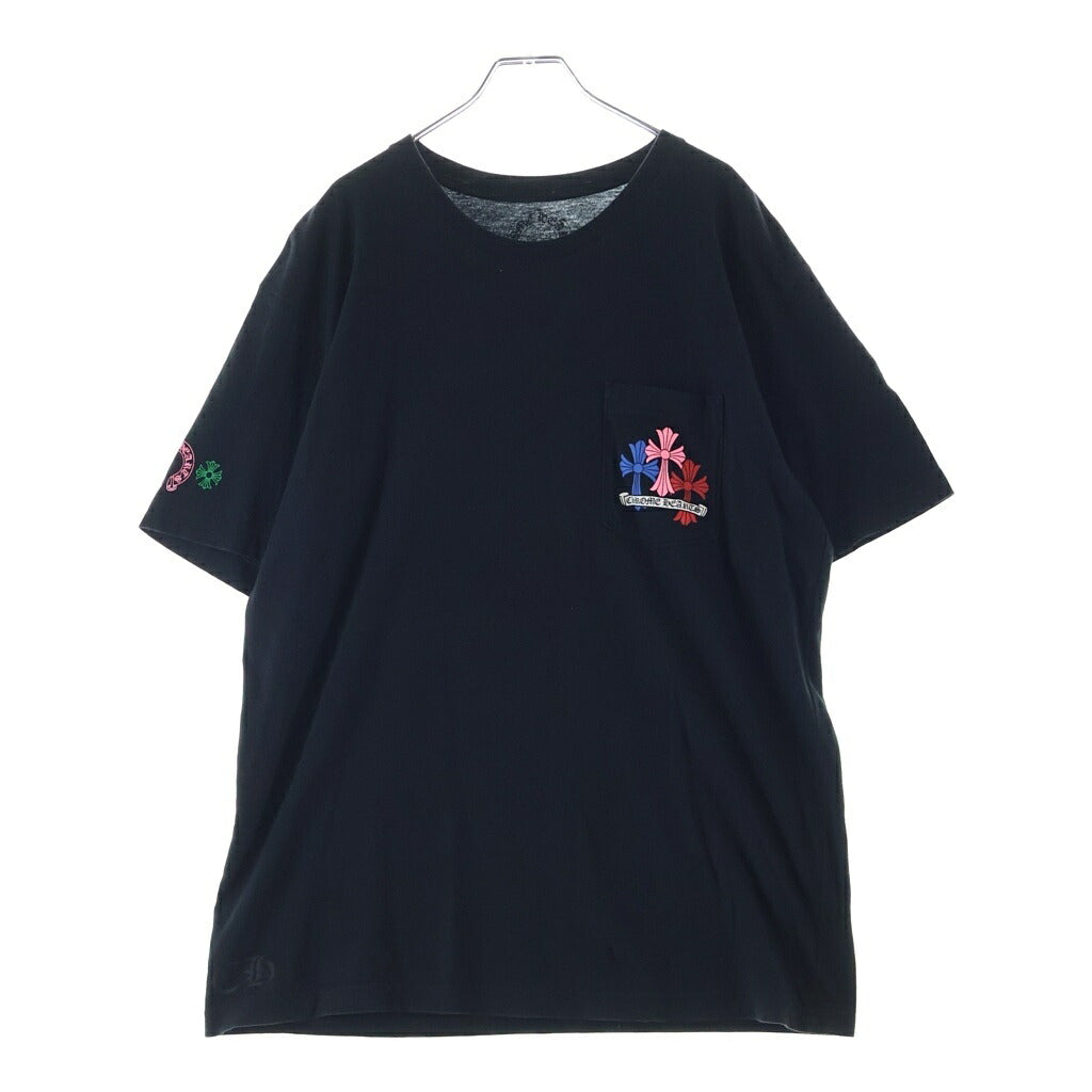 CHROME HEARTS(クロムハーツ) MLT CEM CRS TEE マルチセメタリークロスプリント クルーネック半袖Tシャツカットソー ブラック