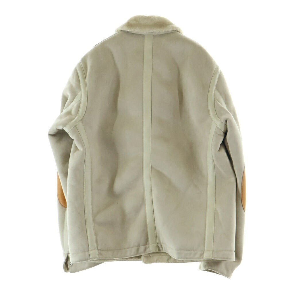 JUNYA WATANABE COMME des GARCONS(ジュンヤワタナベ コムデギャルソン) 25AW エステルボアムートンレザージャケット アイボリー WP-J025
