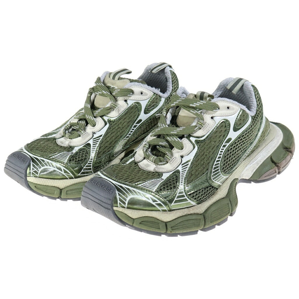 BALENCIAGA(バレンシアガ) 3XL Sneaker スリーエックスエル メッシュローカットスニーカー シューズ グリーン 42 734734