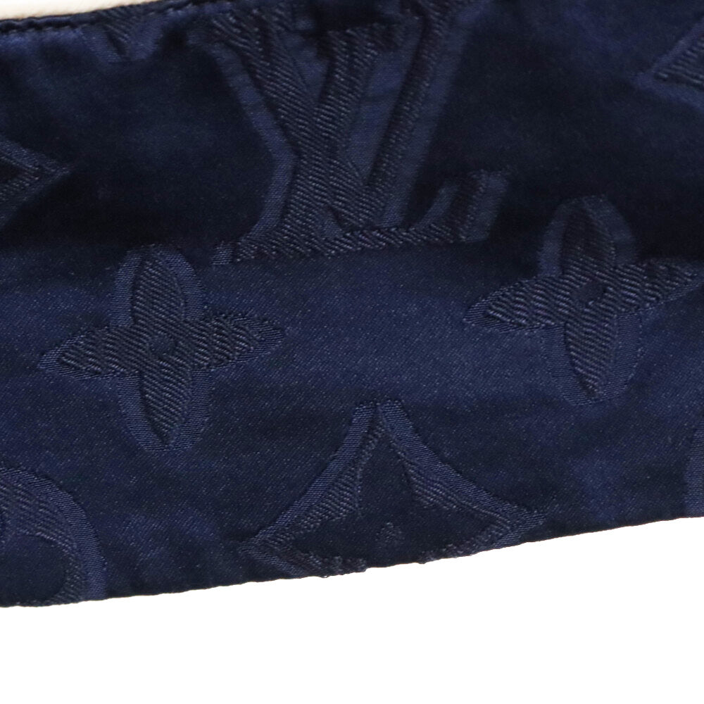 LOUIS VUITTON(ルイヴィトン) ×SUPREME 17AW Jacquard Silk Pajama Shirt ジャガードシルクパジャマ長袖シャツ ネイビー