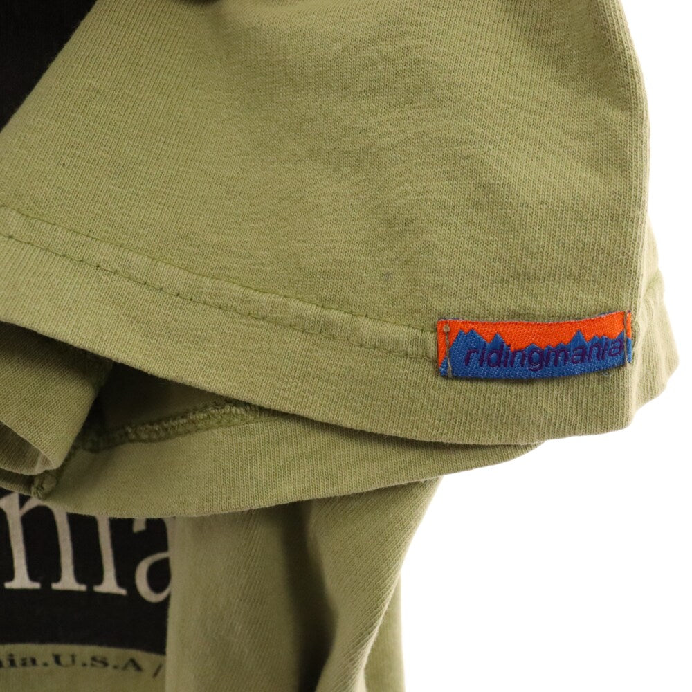 VINTAGE(ヴィンテージ) 00s KHK Ridingmania playstation フロントプリント クルーネック半袖Tシャツ カーキ