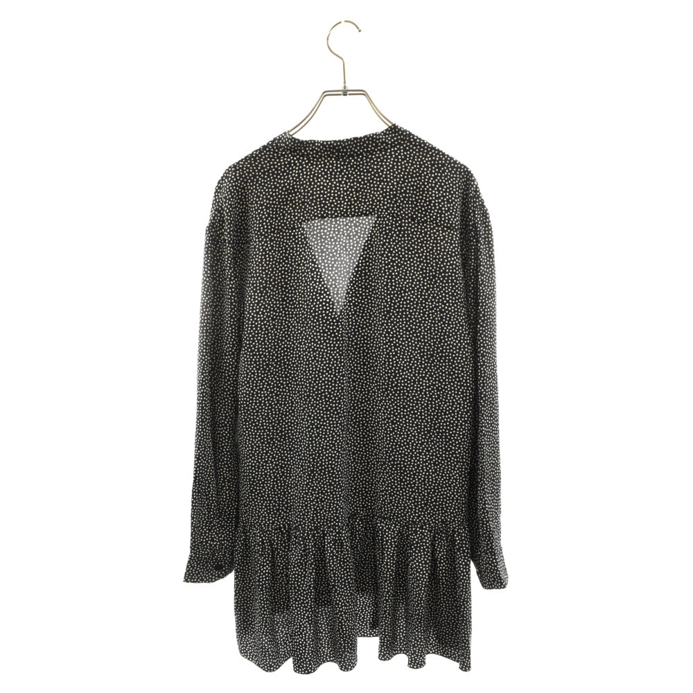 SAINT LAURENT PARIS(サンローランパリ) シルク ドット フリル プルオーバー ワンピース ブラウス 485610 Y347S レディース