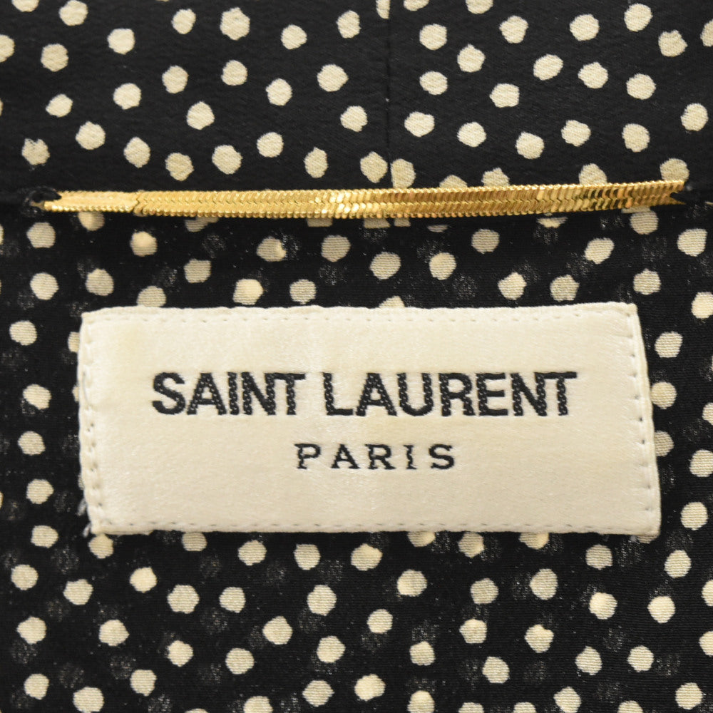 SAINT LAURENT PARIS(サンローランパリ) シルク ドット フリル プルオーバー ワンピース ブラウス 485610 Y347S レディース
