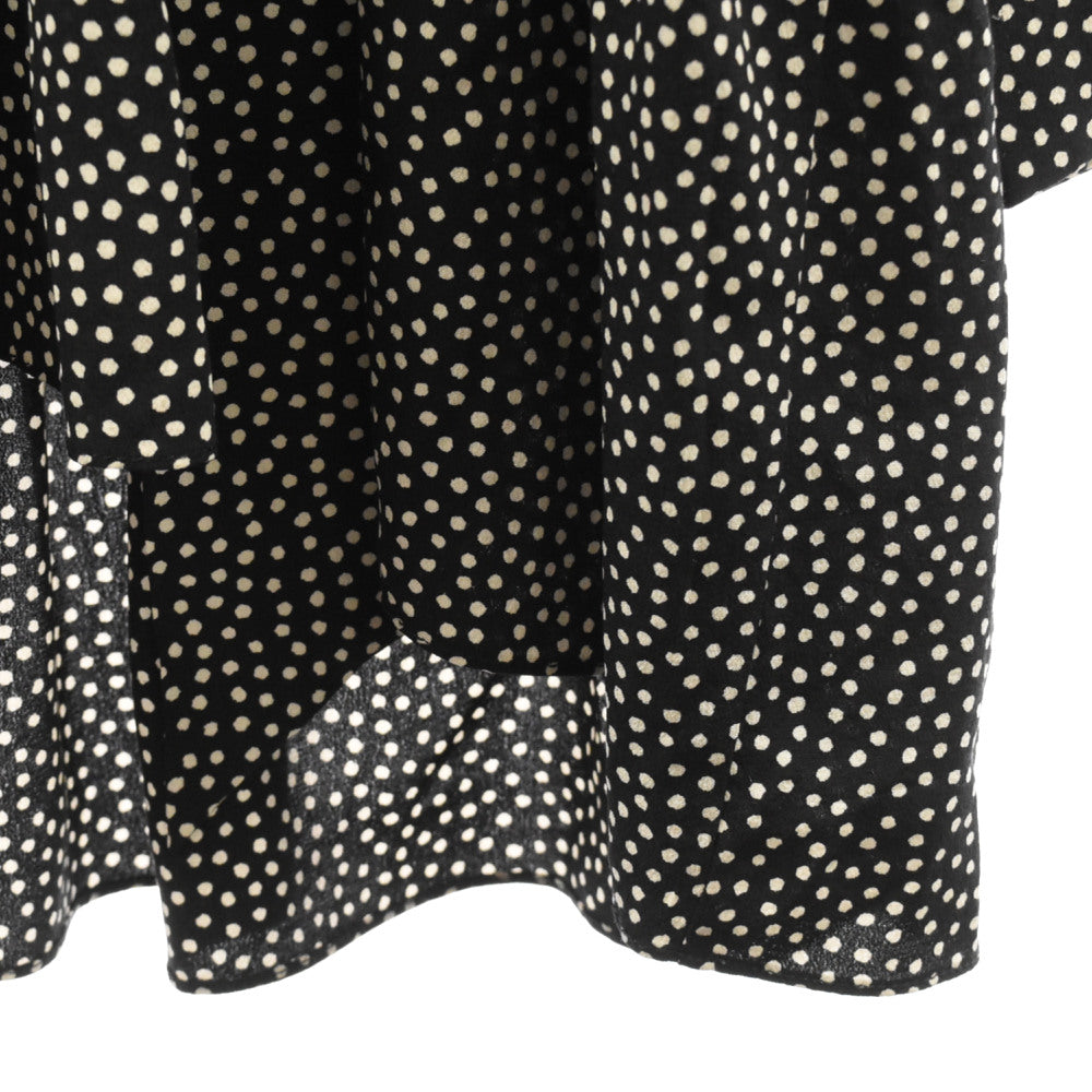 SAINT LAURENT PARIS(サンローランパリ) シルク ドット フリル プルオーバー ワンピース ブラウス 485610 Y347S レディース