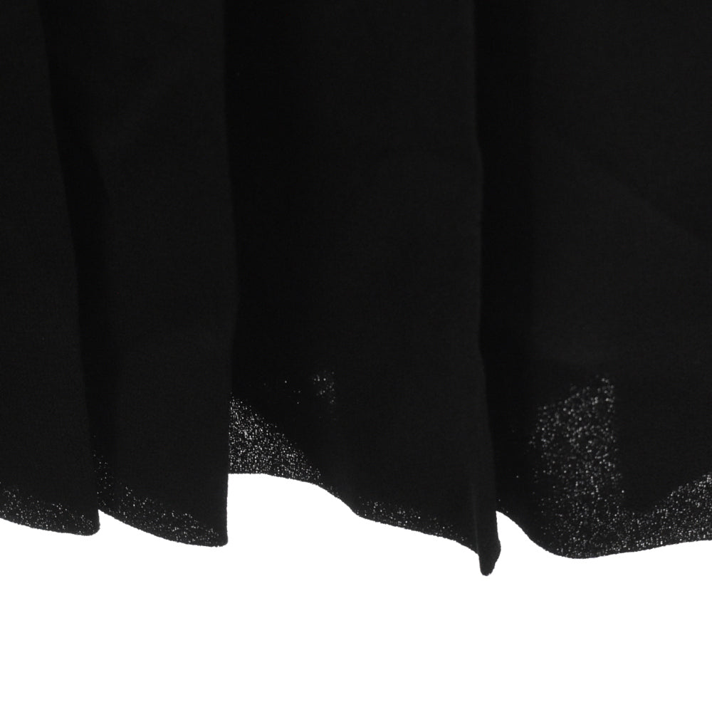 SAINT LAURENT PARIS(サンローランパリ) 19SS Pleats One-piece ストライプ レーヨン/シルク プリーツワンピース 613537 Y103W ブラック