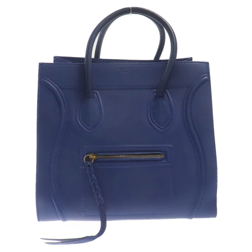 CELINE(セリーヌ) Medium Phantom Luggage Tote Bagr ファントムラゲージ レザートートバッグ F-TB-0142 ブルー