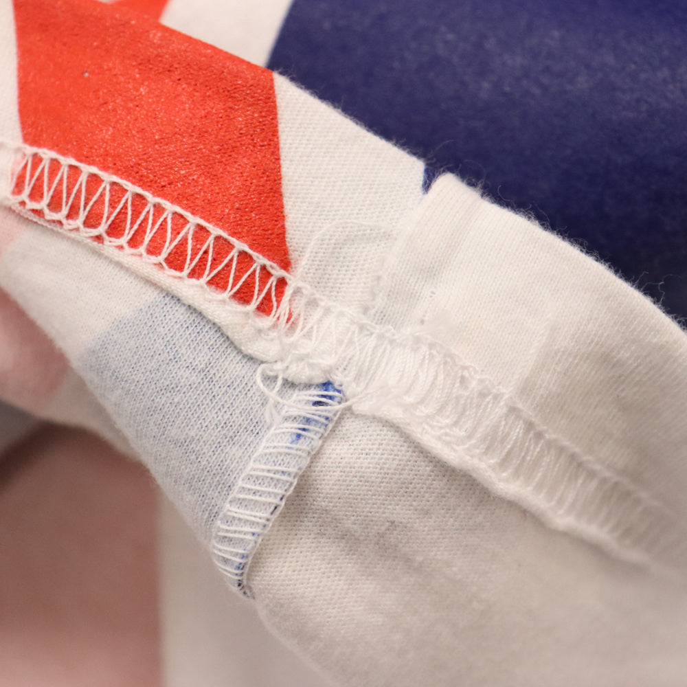 CHROME HEARTS(クロムハーツ) CH T-SHRT 1 ユニオンジャックプリントネックロゴ半袖Tシャツ ホワイト/ブルー/レッド