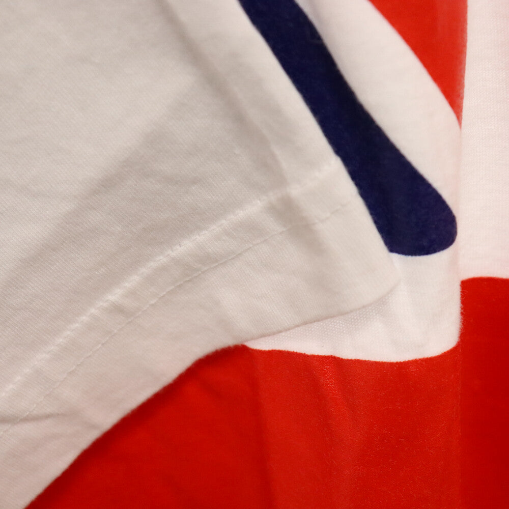 CHROME HEARTS(クロムハーツ) CH T-SHRT 1 ユニオンジャックプリントネックロゴ半袖Tシャツ ホワイト/ブルー/レッド