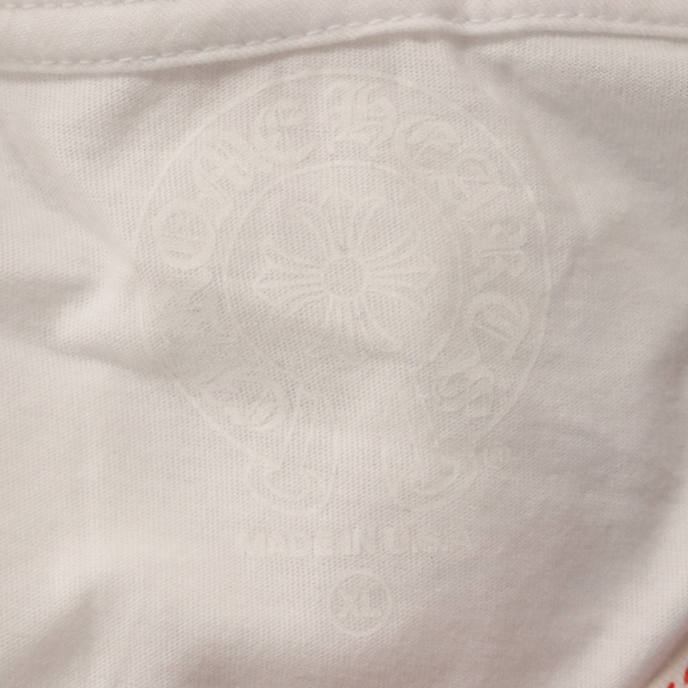 CHROME HEARTS(クロムハーツ) CH T-SHRT 1 ユニオンジャックプリントネックロゴ半袖Tシャツ ホワイト/ブルー/レッド
