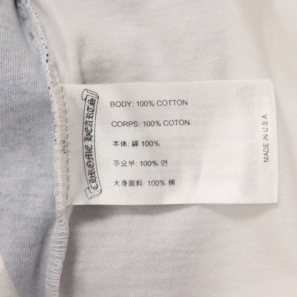 CHROME HEARTS(クロムハーツ) CH T-SHRT 1 ユニオンジャックプリントネックロゴ半袖Tシャツ ホワイト/ブルー/レッド