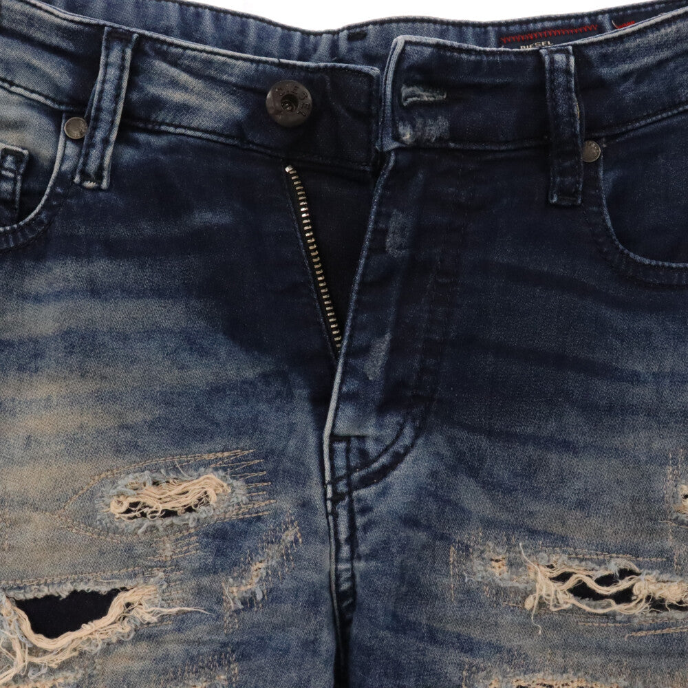 DIESEL(ディーゼル) jog pants ダメージ加工 ジョグパンツ スキニーデニムパンツ 00E8M200019 インディゴ レディース