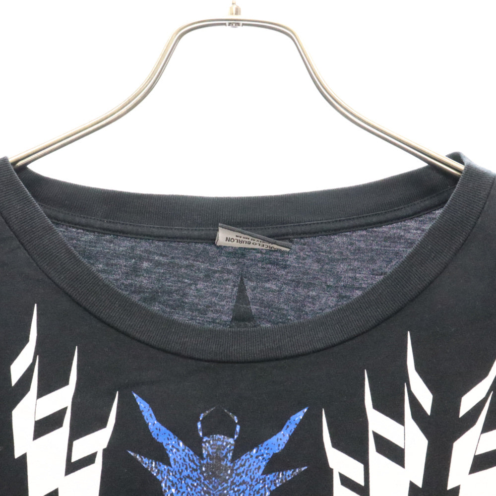 MARCELO BURLON(マルセロバーロン) COUNTY OF MILAN カウンティ ミラノ ウルフTシャツ ブラック/ブルー