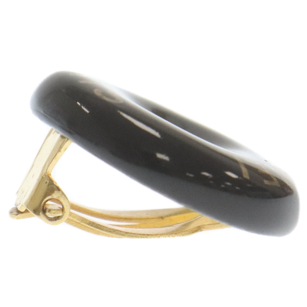 CHANEL(シャネル) 97A pre-Owned 97P ヴィンテージ ロゴボタン モチーフ イヤリング ブラック