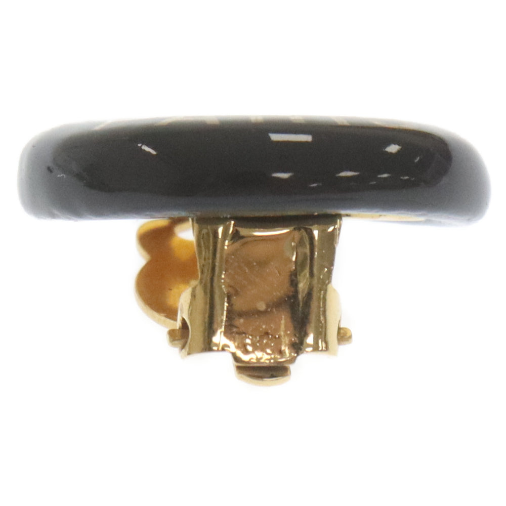 CHANEL(シャネル) 97A pre-Owned 97P ヴィンテージ ロゴボタン モチーフ イヤリング ブラック