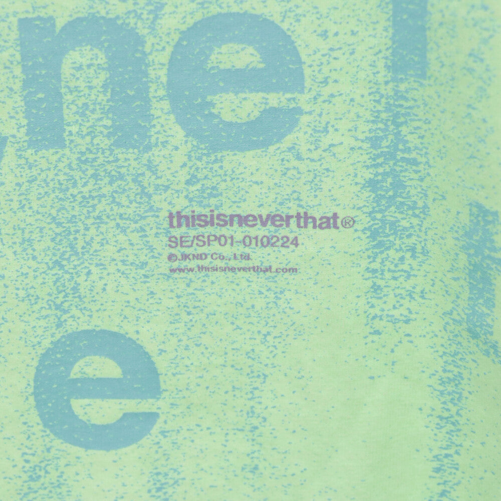 THISISNEVERTHAT(ディスイズネバーザット) Brushed Paint Tee TN240TTSST06 ブラッシュペイント Tシャツ カットソー ライトグリーン