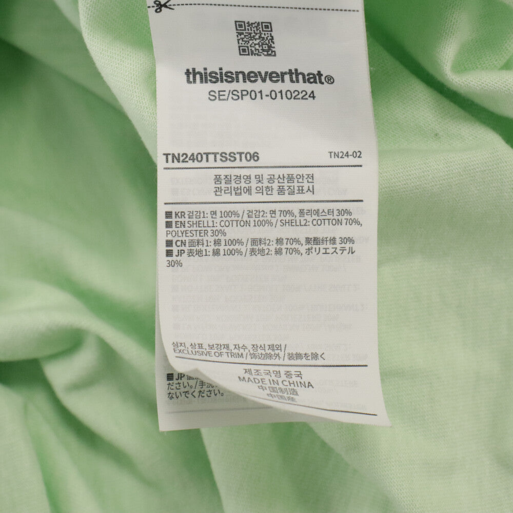 THISISNEVERTHAT(ディスイズネバーザット) Brushed Paint Tee TN240TTSST06 ブラッシュペイント Tシャツ カットソー ライトグリーン
