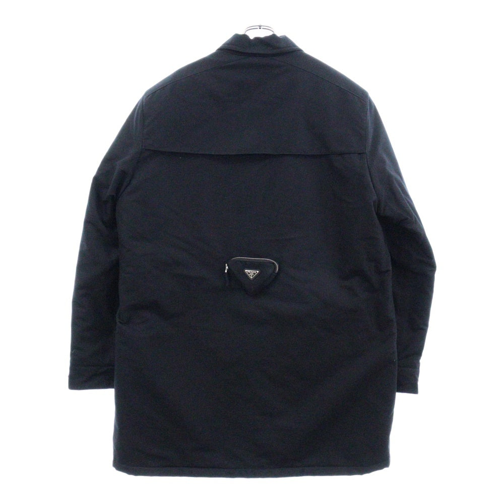 PRADA(プラダ) CANVAS TEC Chester Coat SGC091 S 222 11HJ F0002 NERO キャンバステック チェスターコート ブラック ※ベルト欠品