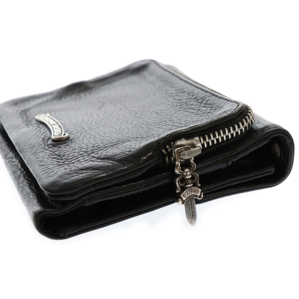 CHROME HEARTS(クロムハーツ) Big Spoon Wallet ビッグスプーンレザーウォレット 2つ折り 革財布 ブラック