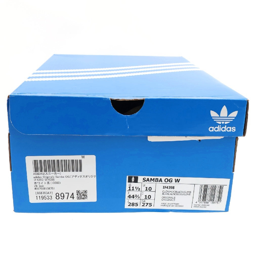 adidas(アディダス) Women's Samba OG Cloud White/Core Black/Gum アディダス オリジナルス ウィメンズ サンバ OG クラウドホワイト/コアブラック/ガム IF4398