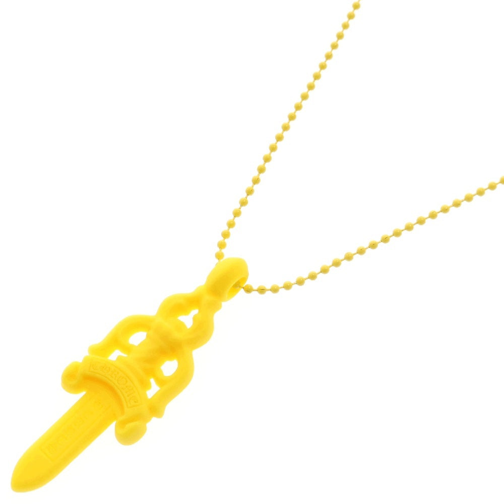 CHROME HEARTS(クロムハーツ) RUBBER LARGE DAGGER ラバーラージダガーラバーネックレス イエロー