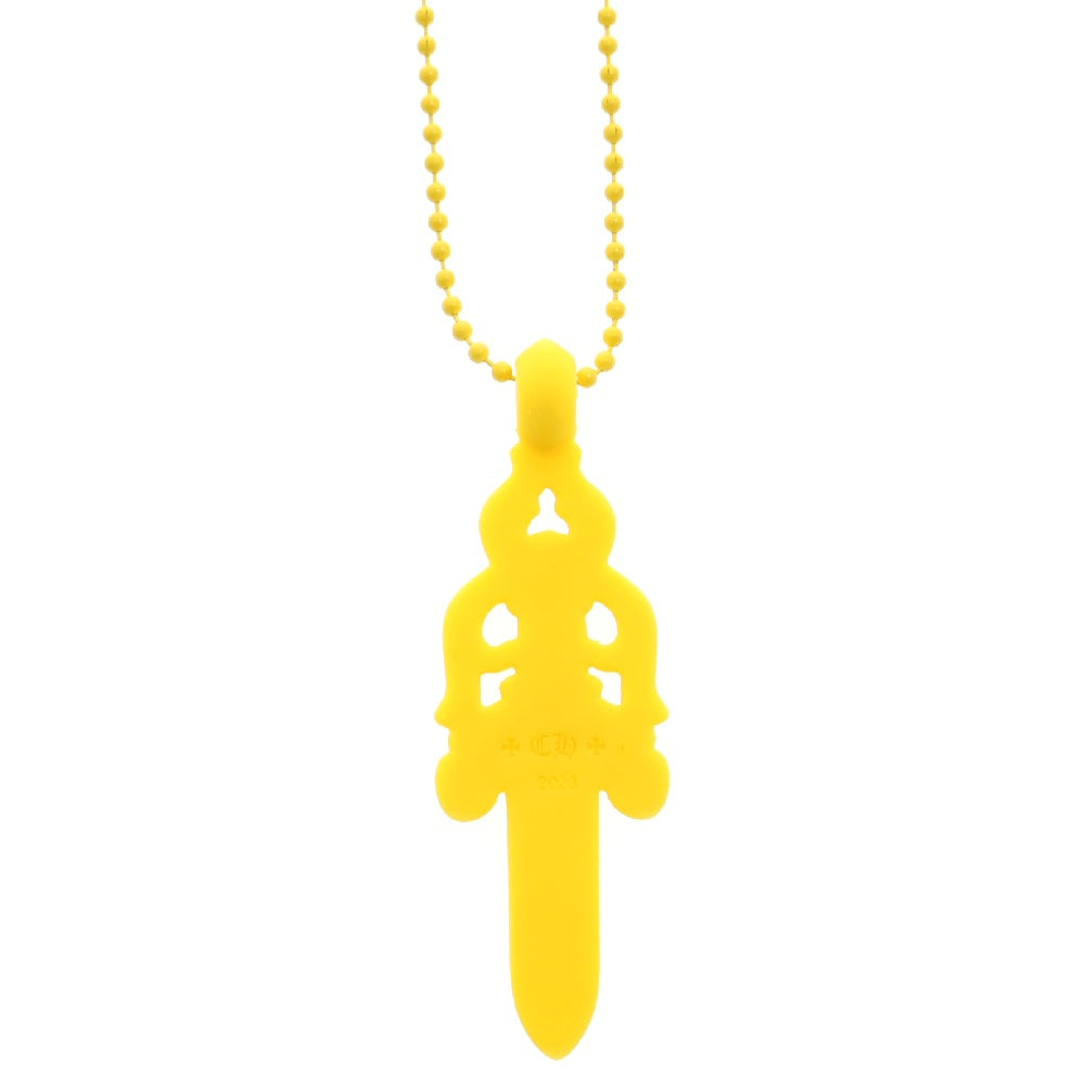 CHROME HEARTS(クロムハーツ) RUBBER LARGE DAGGER ラバーラージダガーラバーネックレス イエロー