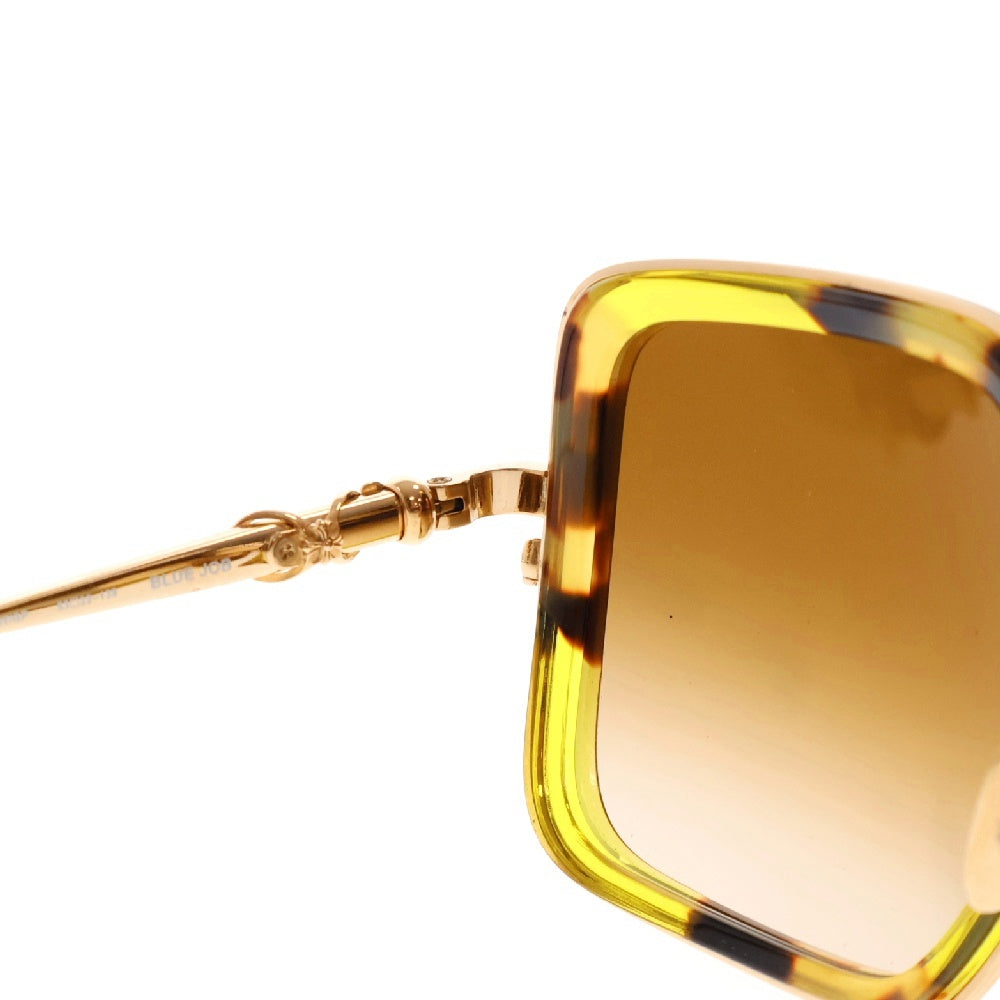 CHROME HEARTS(クロムハーツ) BLUE JOB スクエアメタルフレーム サングラス ゴールド/イエロー