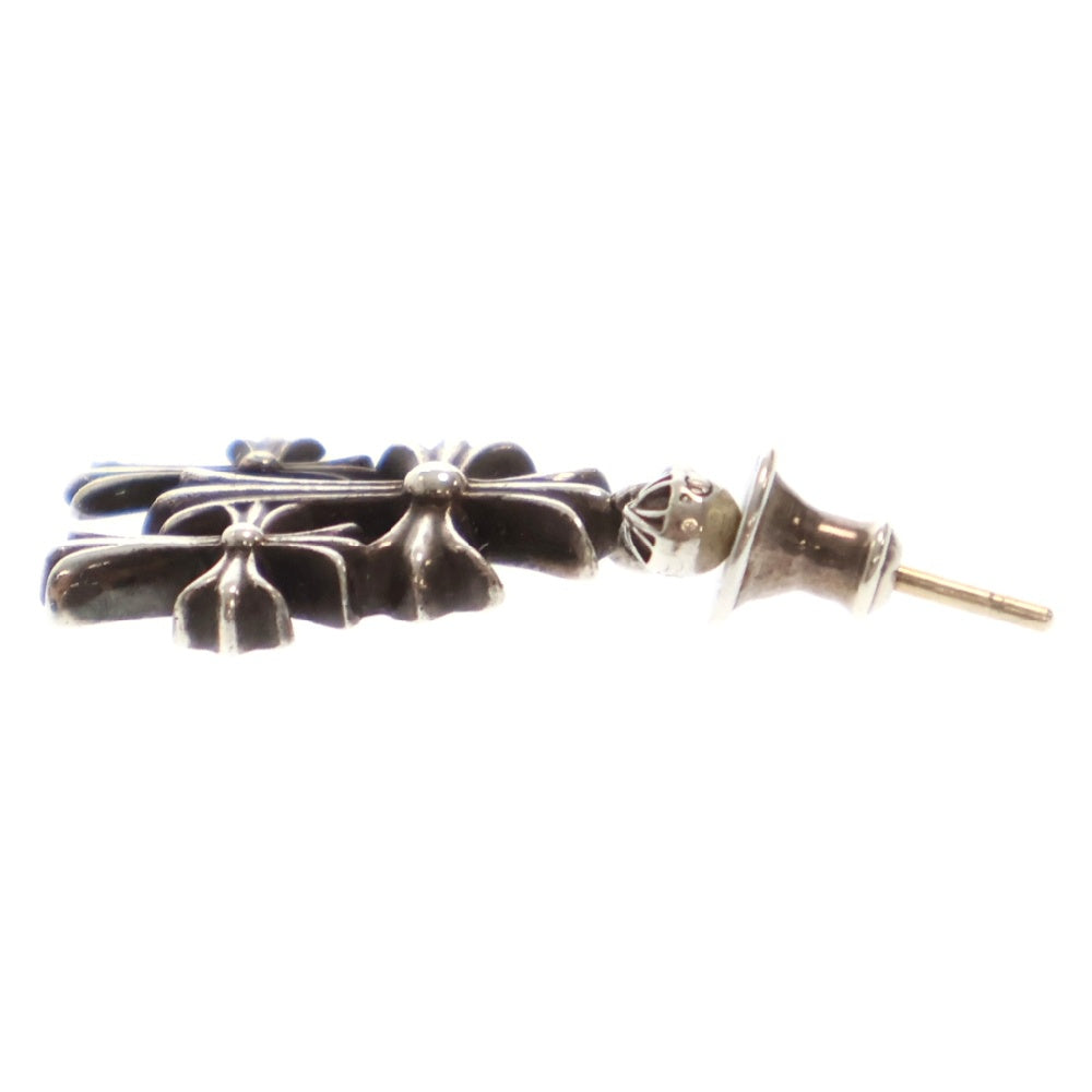 CHROME HEARTS(クロムハーツ) 3CH CROSS DROP トリプルクロス 3クロス ドロップピアス シルバー