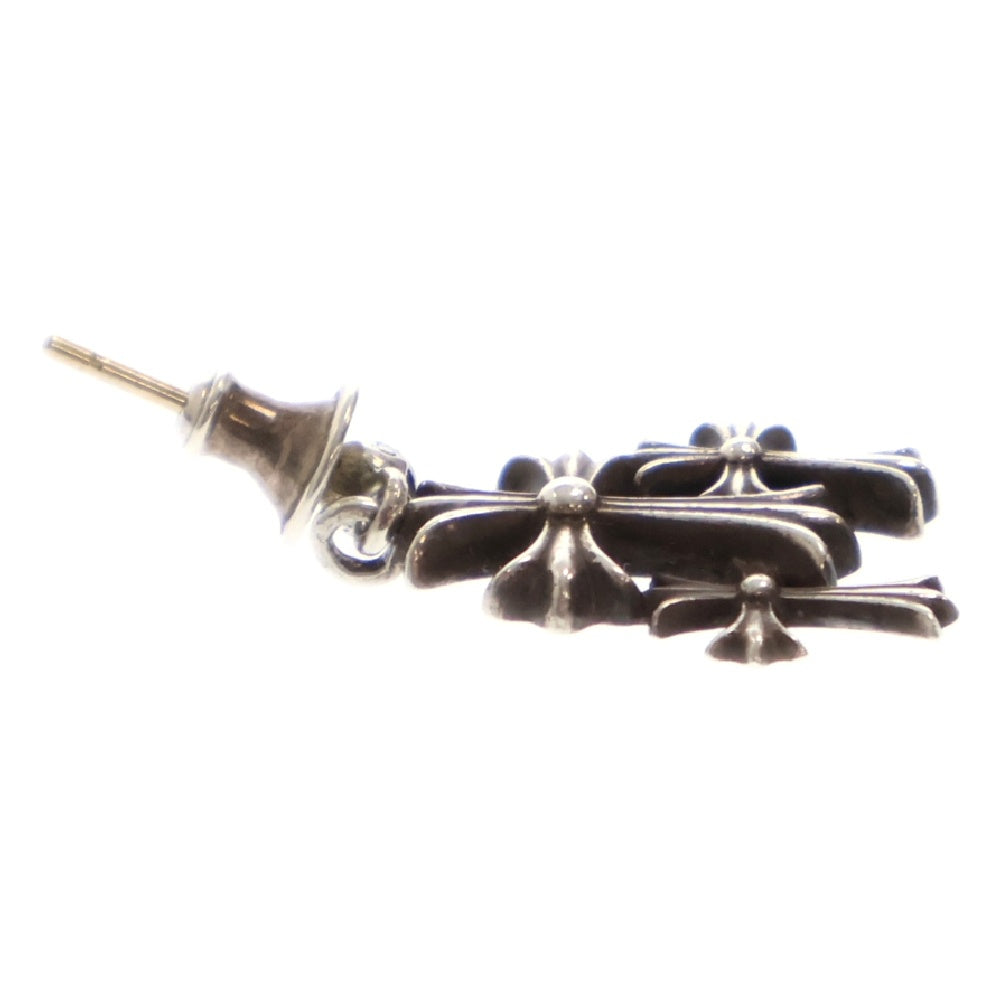 CHROME HEARTS(クロムハーツ) 3CH CROSS DROP トリプルクロス 3クロス ドロップピアス シルバー