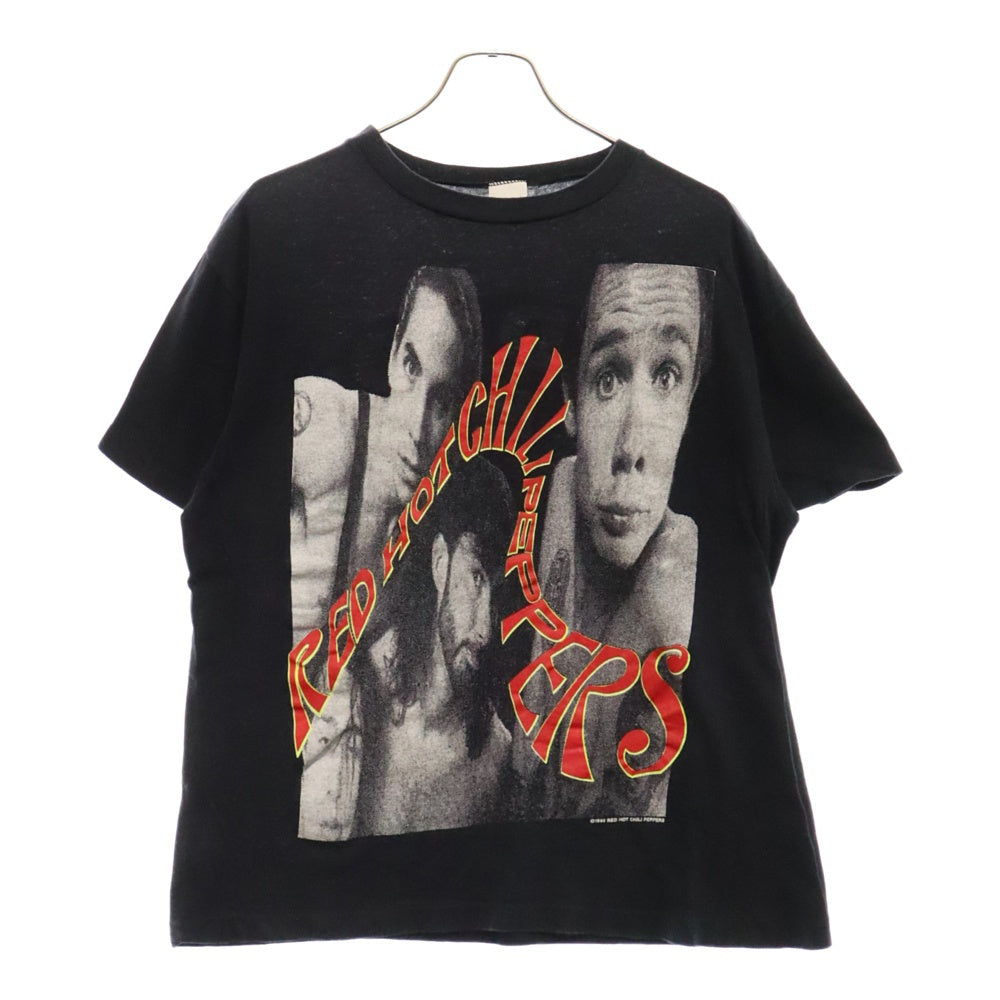 VINTAGE(ヴィンテージ) 90s レッドホットチリペッパーズ カービングロゴメンバーポートレートソフト半袖Tシャツカットソー ブラック