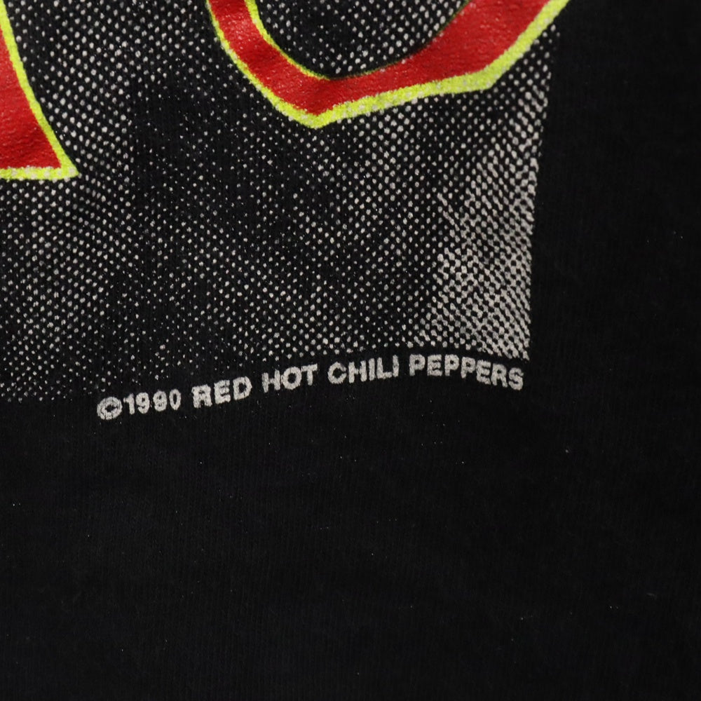 VINTAGE(ヴィンテージ) 90s レッドホットチリペッパーズ カービングロゴメンバーポートレートソフト半袖Tシャツカットソー ブラック
