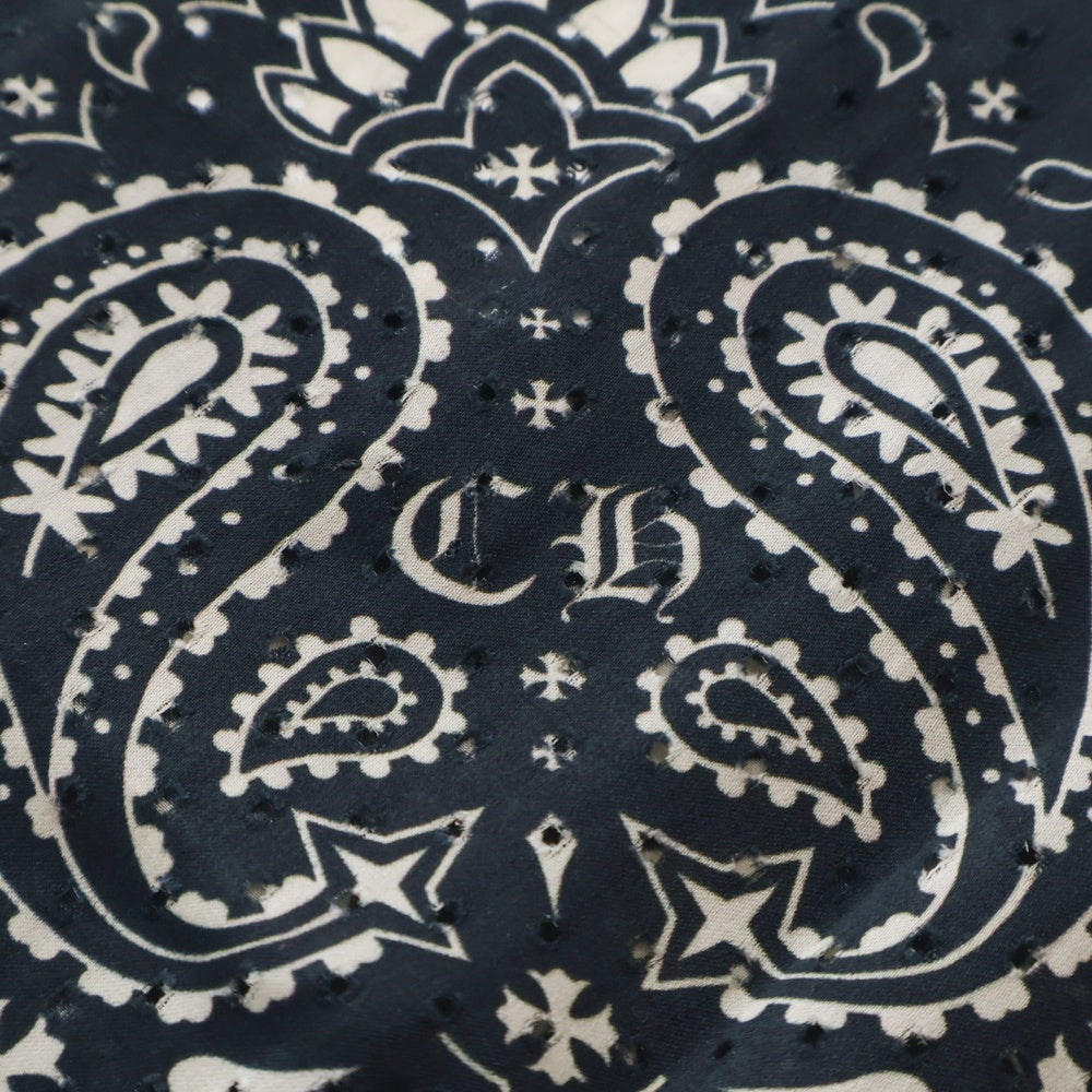 CHROME HEARTS(クロムハーツ) ペイズリーバンダナ シルクスカーフ ネイビー