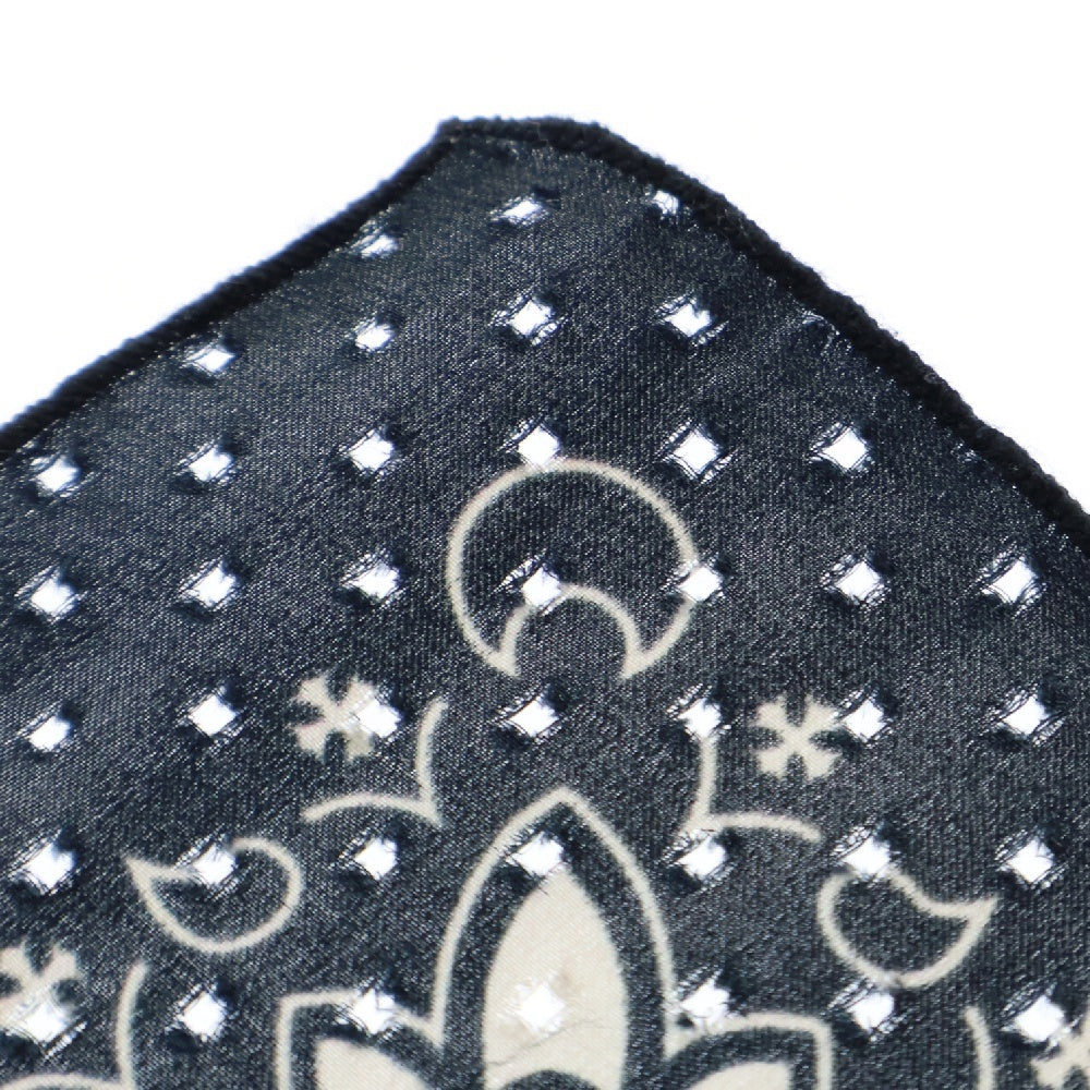 CHROME HEARTS(クロムハーツ) ペイズリーバンダナ シルクスカーフ ネイビー