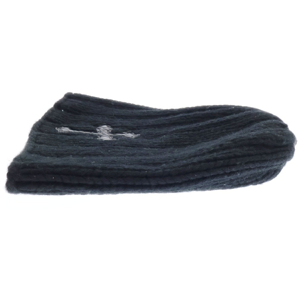 CHROME HEARTS(クロムハーツ) Cashmere Cross Beanie クロスパッチ カシミヤ ビーニー ニットキャップ 帽子 ブラック