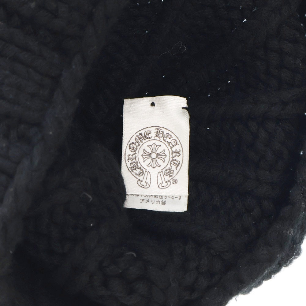 CHROME HEARTS(クロムハーツ) Cashmere Cross Beanie クロスパッチ カシミヤ ビーニー ニットキャップ 帽子 ブラック