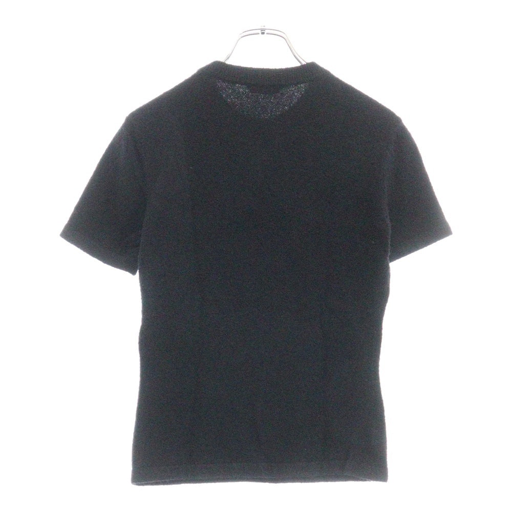 BALENCIAGA(バレンシアガ) ロゴ刺繍 パイル生地 Tシャツ カットソー ブラック レディース