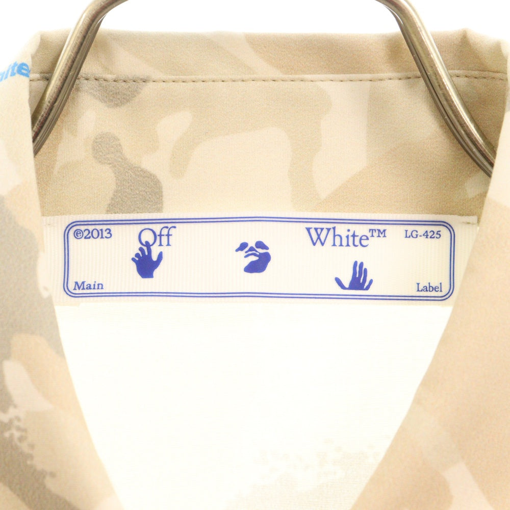 OFF-WHITE(オフホワイト) カモフラージュ ミリタリー ロング丈 長袖シャツ レディース ベージュ