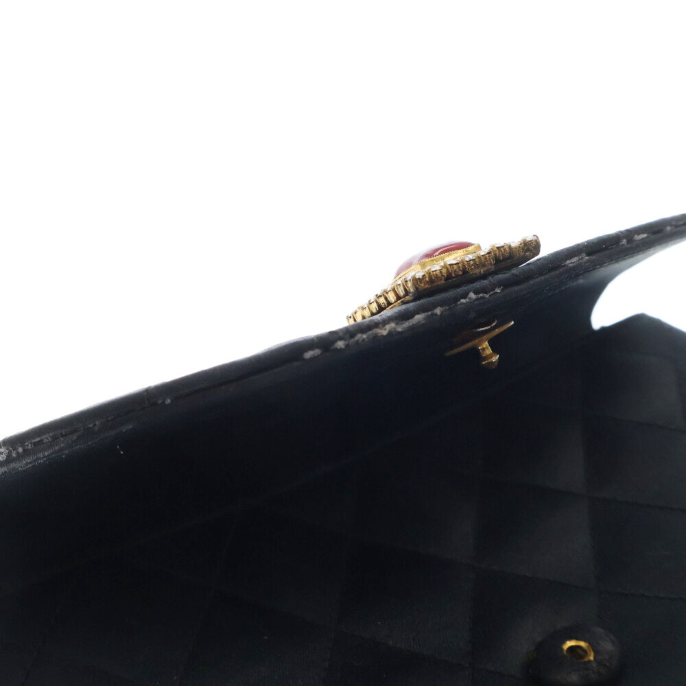 CHANEL(シャネル) キルティング ハーフムーン グリポア フラップバッグ ブラック