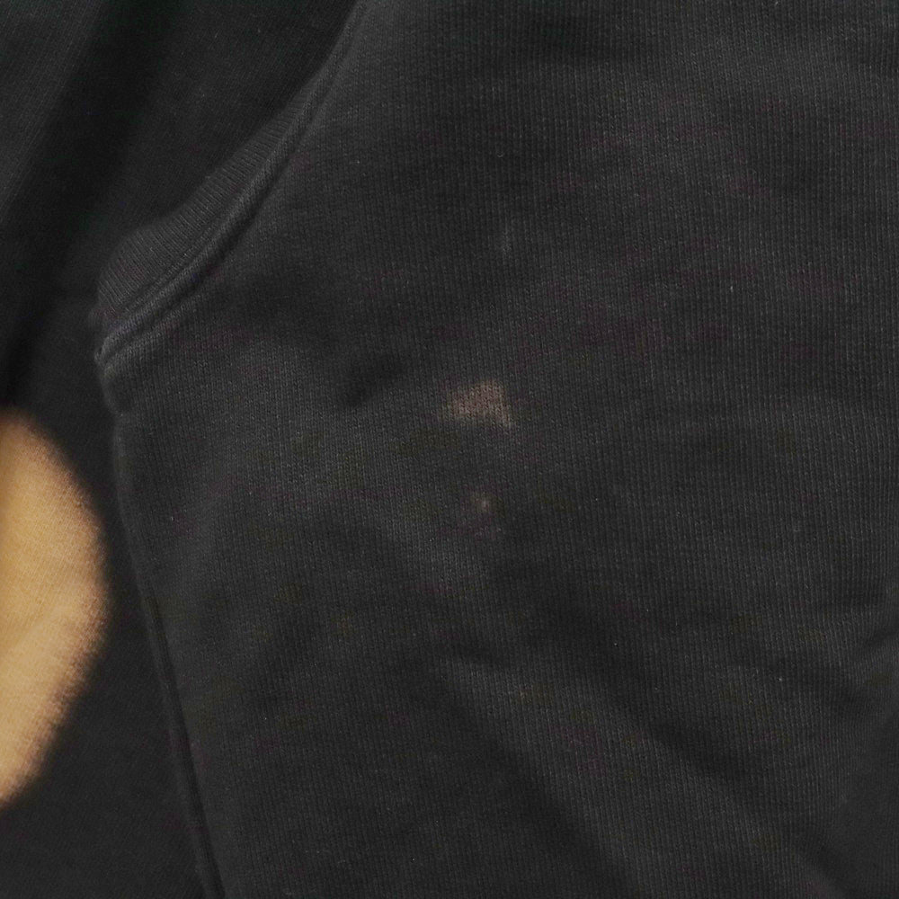 BALENCIAGA(バレンシアガ) 17AW Oversize Bleach Sweater Homme刺繍ロゴ オーバーサイズブリーチ クルーネック スウェットトレーナー ブラック/ベージュ 486095 TWK44