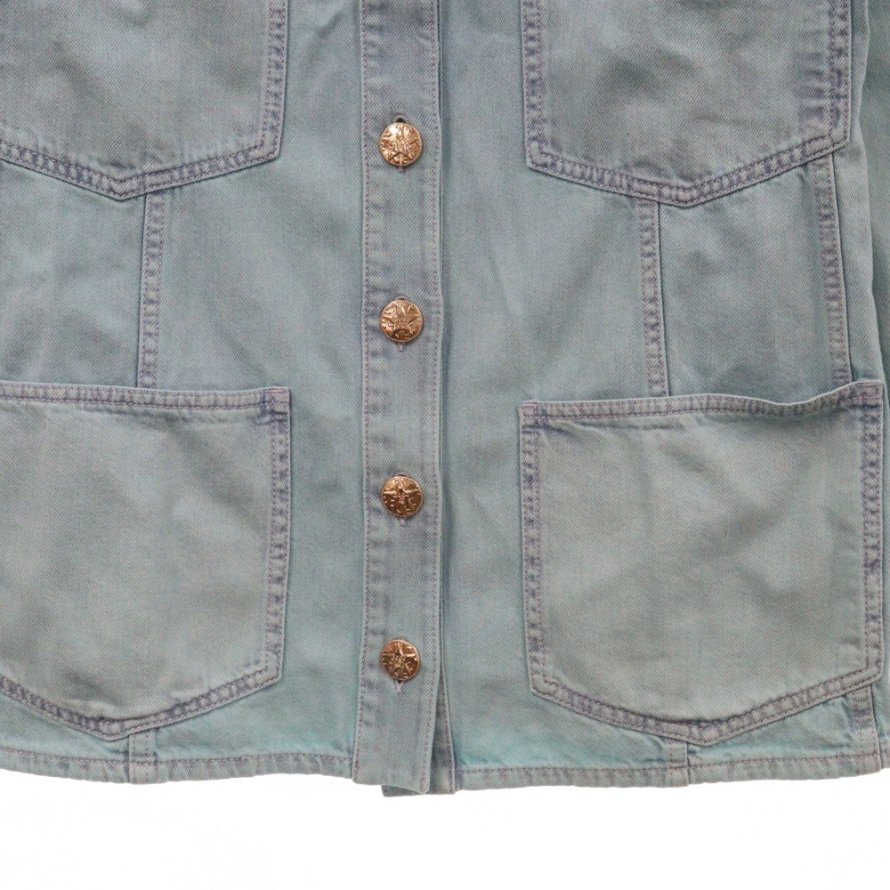 CHANEL(シャネル) スターボタン 長袖シャツ デニムジャケット ブルー レディース P70707V62122