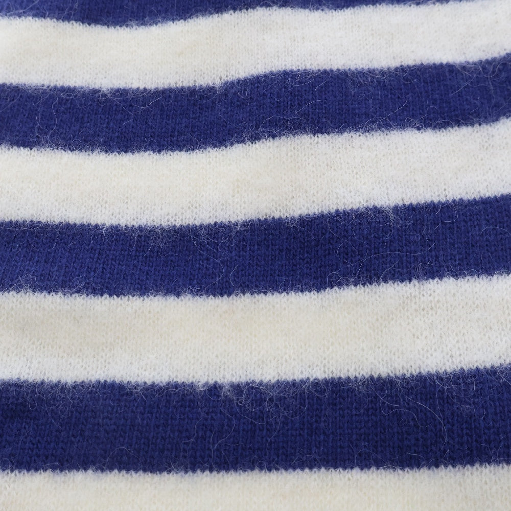 MARNI(マルニ) 13AW アルパカ混 ボーダー マフラー ネイビー/ホワイト