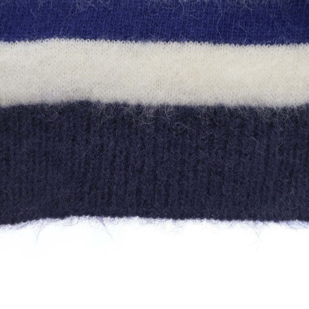 MARNI(マルニ) 13AW アルパカ混 ボーダー マフラー ネイビー/ホワイト