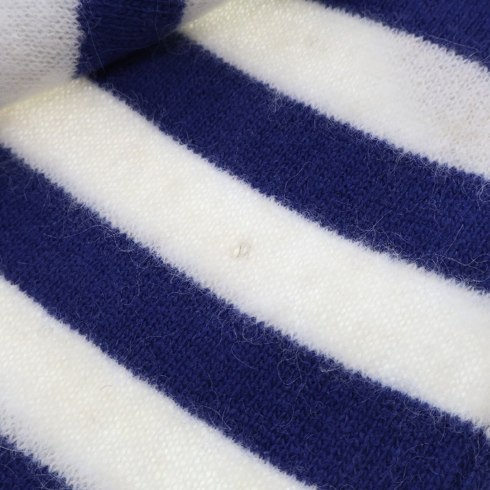 MARNI(マルニ) 13AW アルパカ混 ボーダー マフラー ネイビー/ホワイト