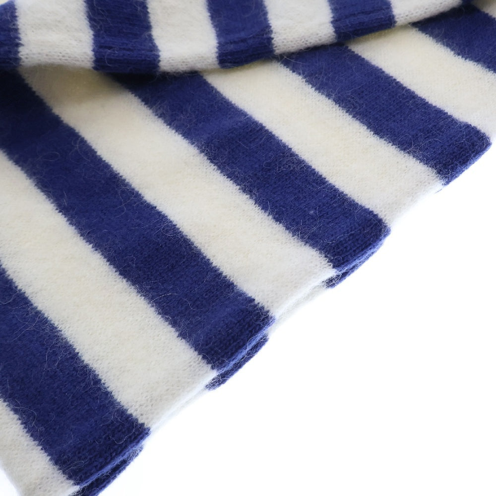 MARNI(マルニ) 13AW アルパカ混 ボーダー マフラー ネイビー/ホワイト