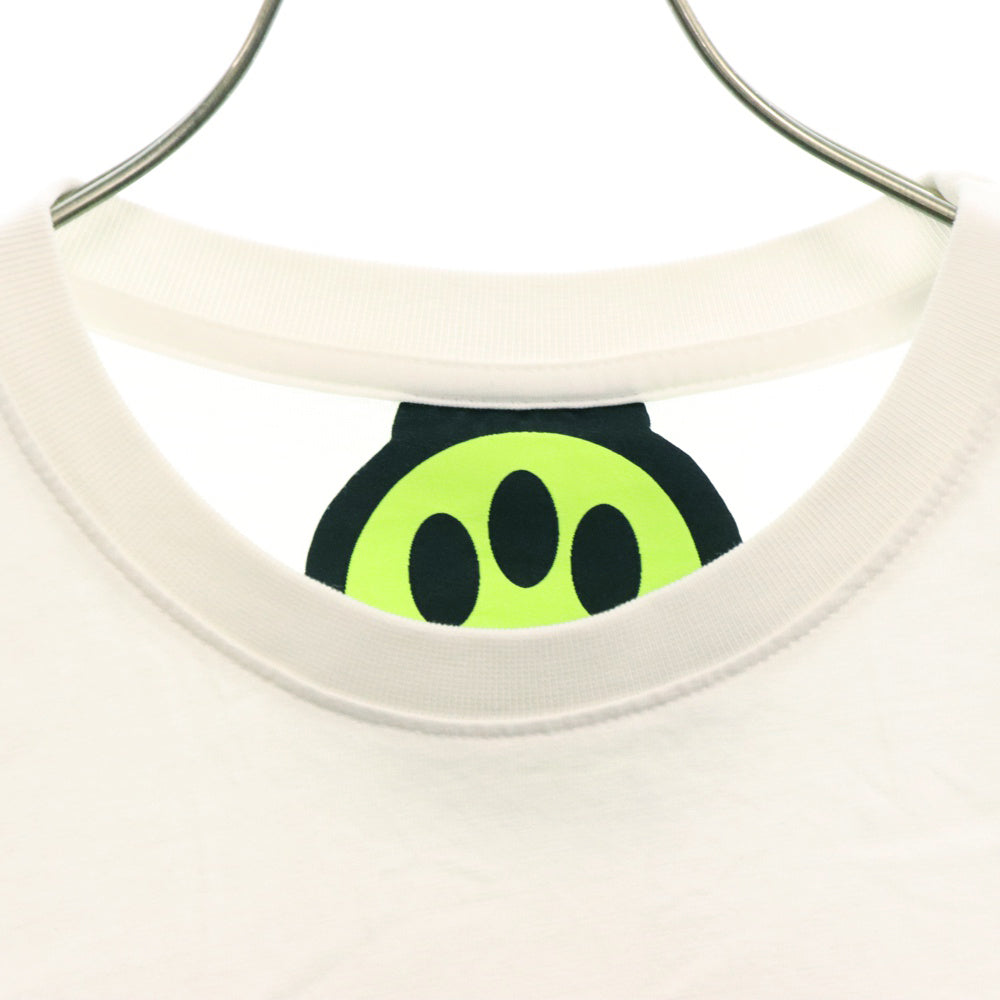 BARROW(バロウ) Smile Print Tee スマイルプリント クルーネック 半袖Tシャツカットソー ホワイト 034091