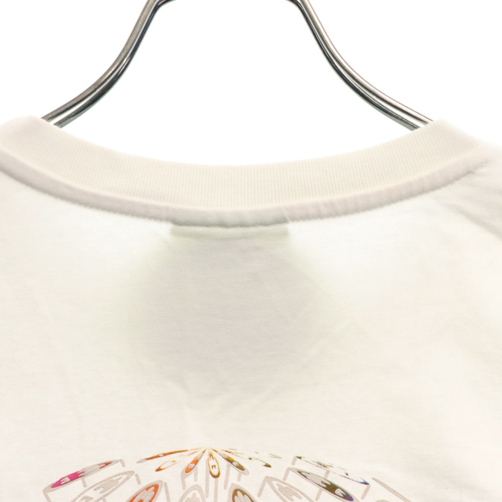 BARROW(バロウ) Smile Print Tee スマイルプリント クルーネック 半袖Tシャツカットソー ホワイト 034091