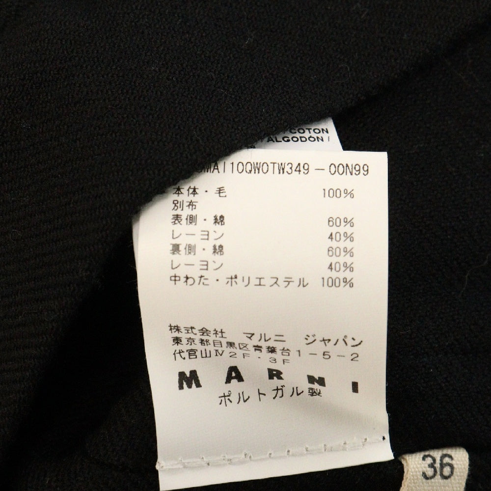 MARNI(マルニ) 素材切替 ウール キルティング ミニスカート ブラック レディース W10GOMAI10QW0TW349
